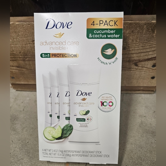 NWT - Dove advanced care invisible+ Antiperspirant Deodorant, 2.6 oz, 4-pack - Picture 1 of 4